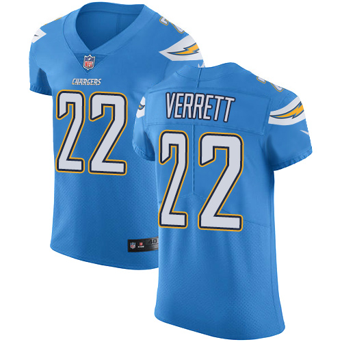 Nike Chargers #22 Jason Verrett Electric Blue Alternate Men's Stitched NFL Vapor Untouchable Elite Jersey